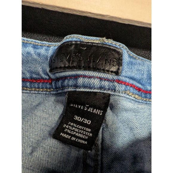 Steve's Jeans Denim Shorts Blue, Slim-fit, Cut-off Women's 30 - Picture 3 of 4